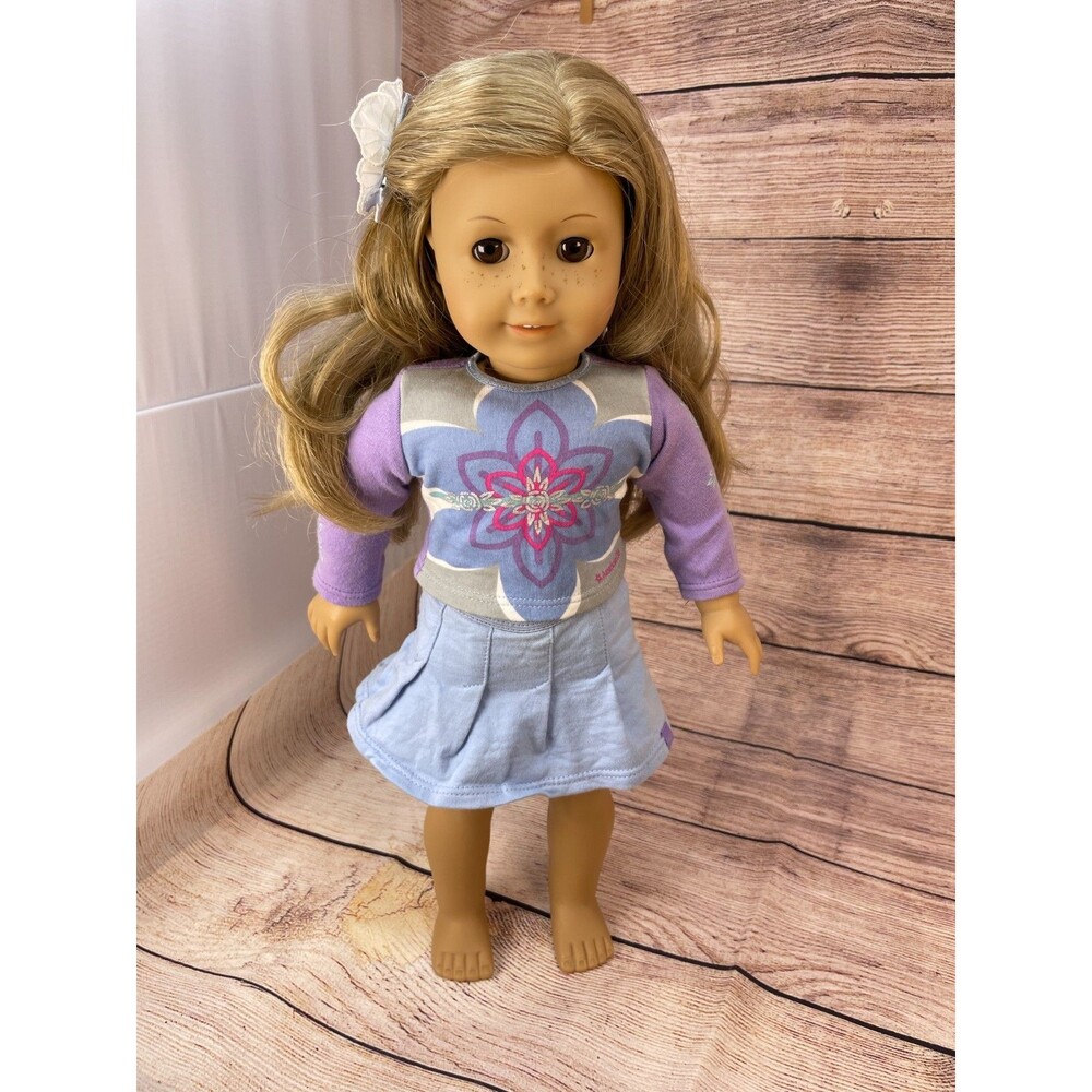 American Girl Doll Just Like You 24 Blond Hair freckles brown eyes meet READ